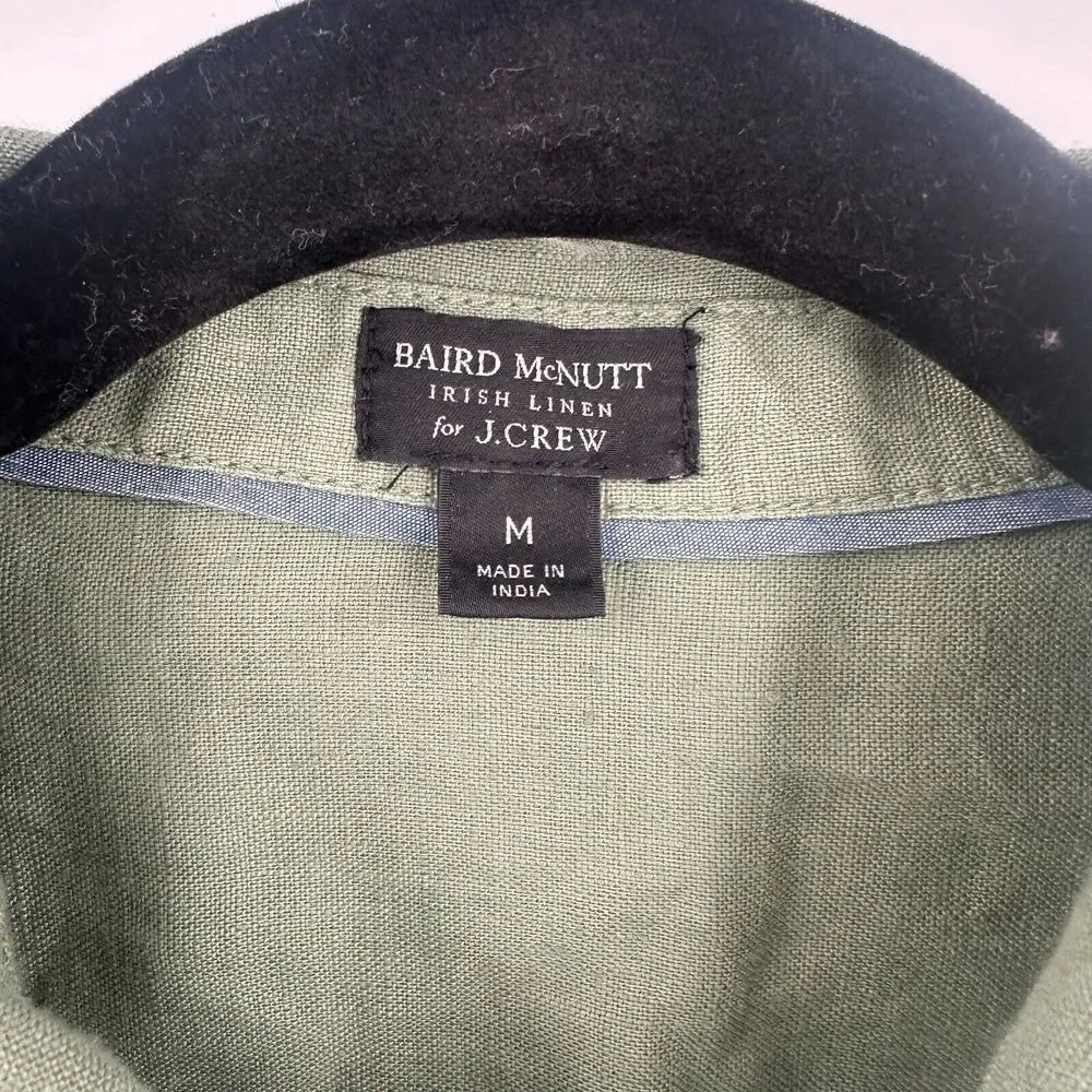 J. Crew Olive Green Button-Front Midi Dress